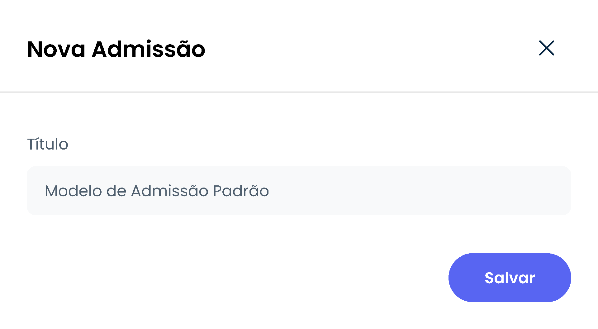 Formulário Nova Admissão