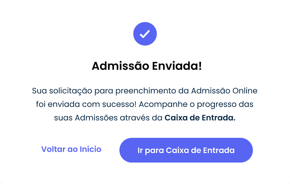Admissão Enviada