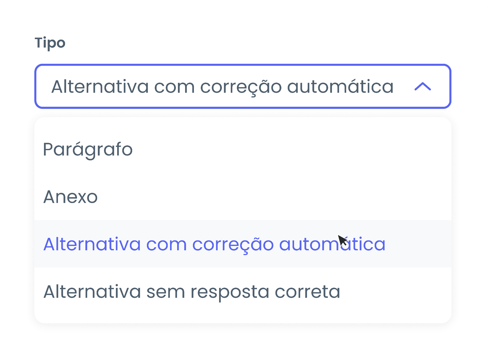 Tipo de formulário