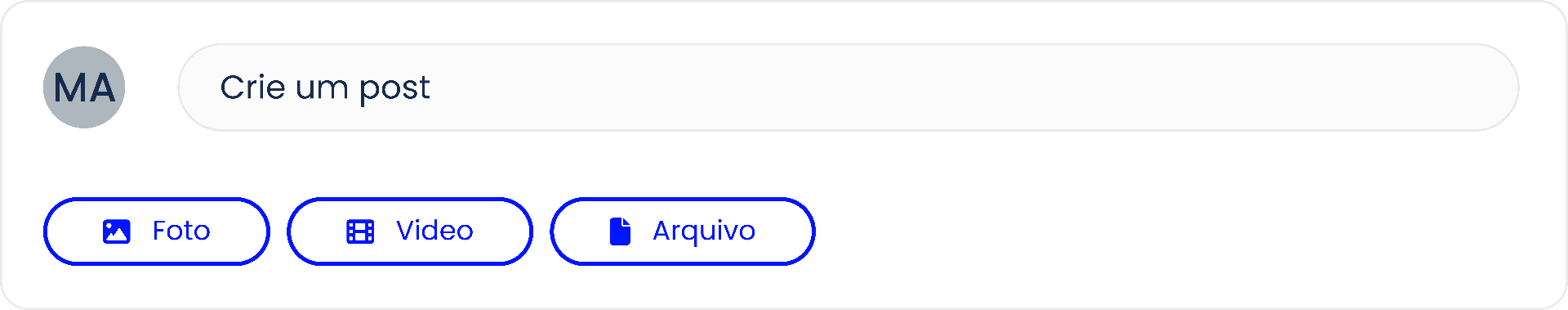 Crie um post